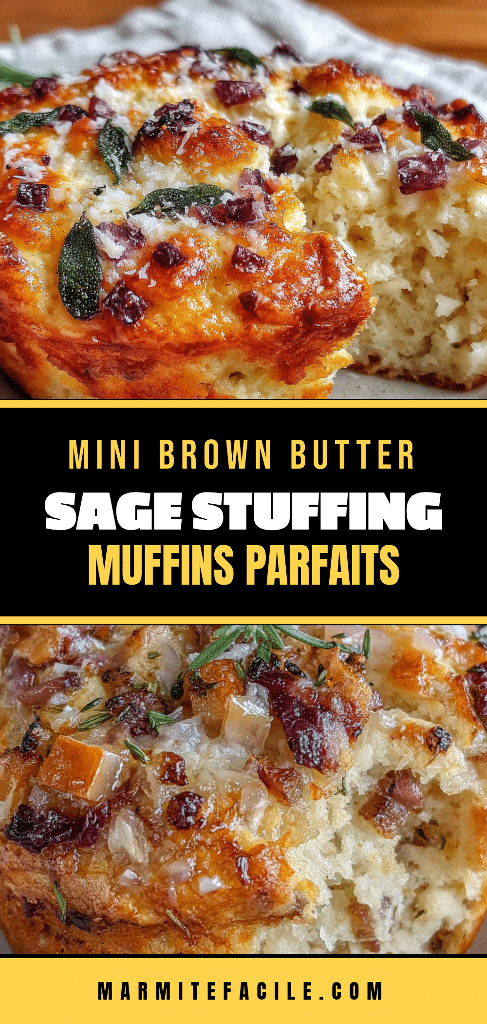 muffins de farce au beurre noisette et sauge recipe