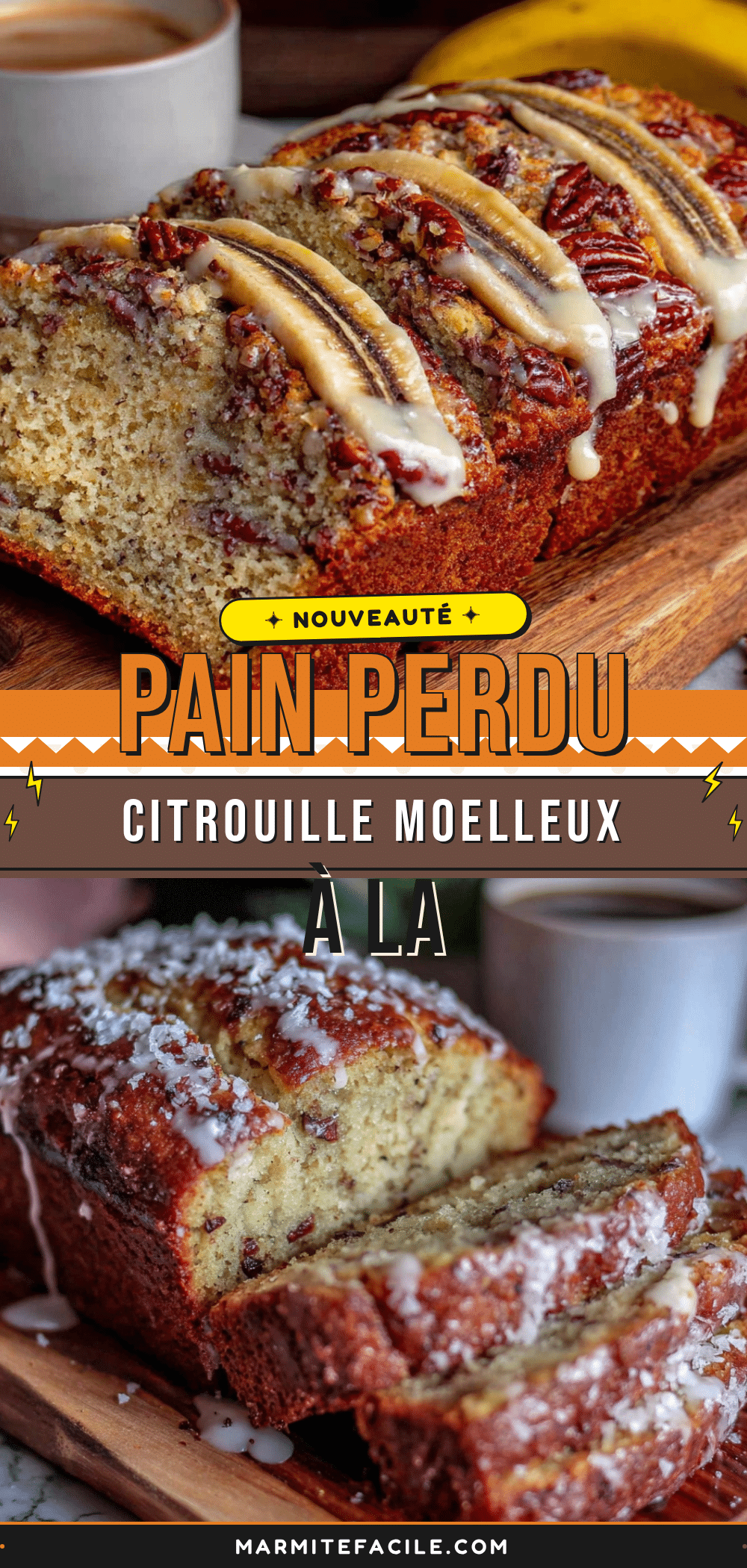 pain à la banane et aux épices de citrouille recipe