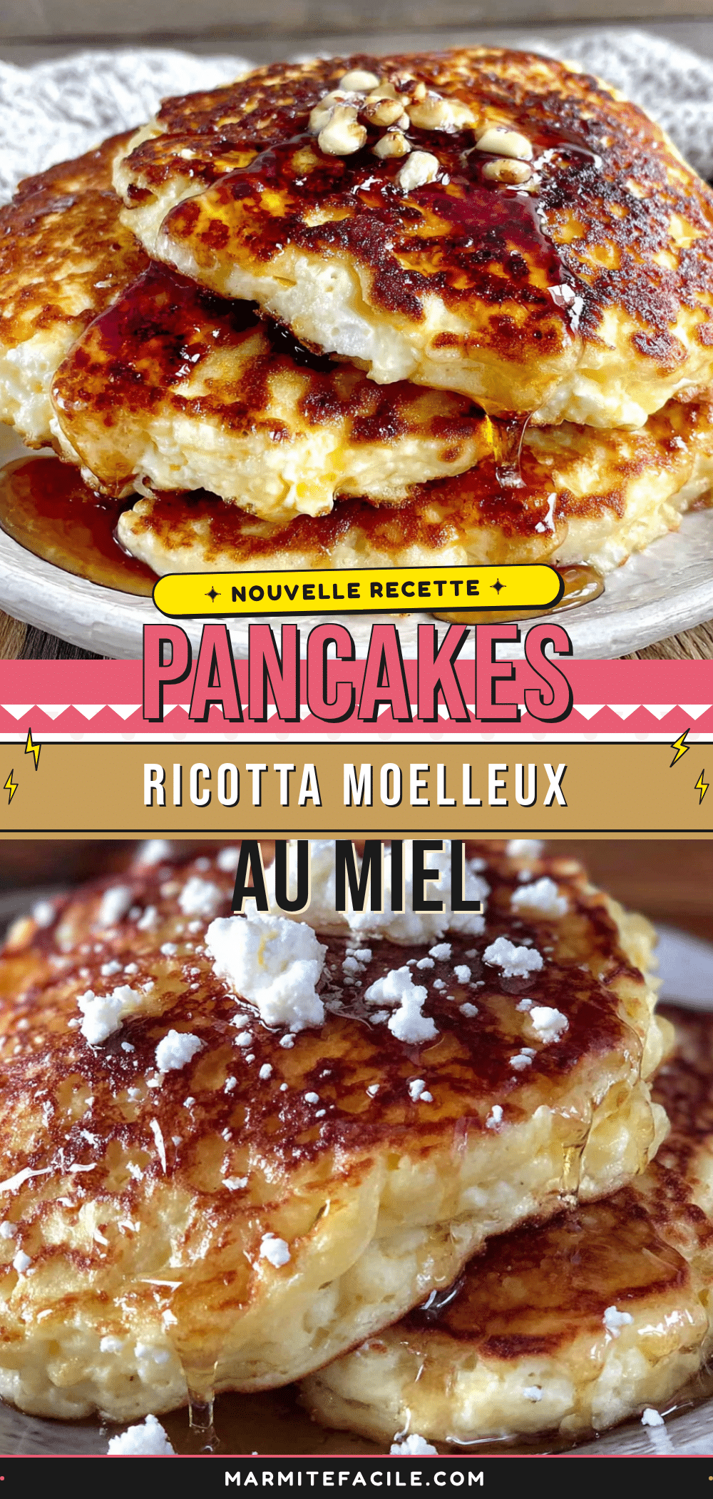 pancakes ricotta moelleux au miel recipe