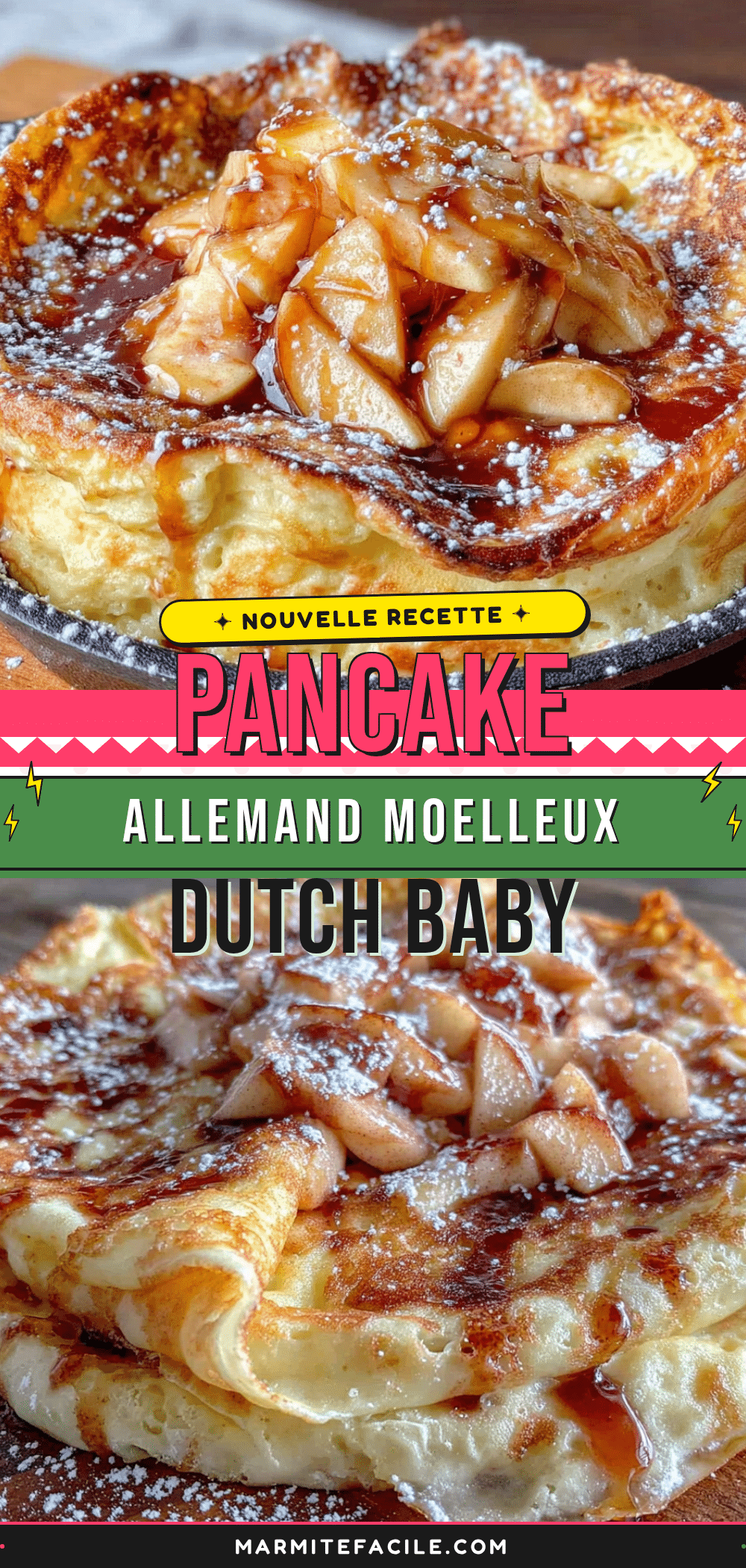 parfait pancake allemand aux pommes Dutch baby recipe