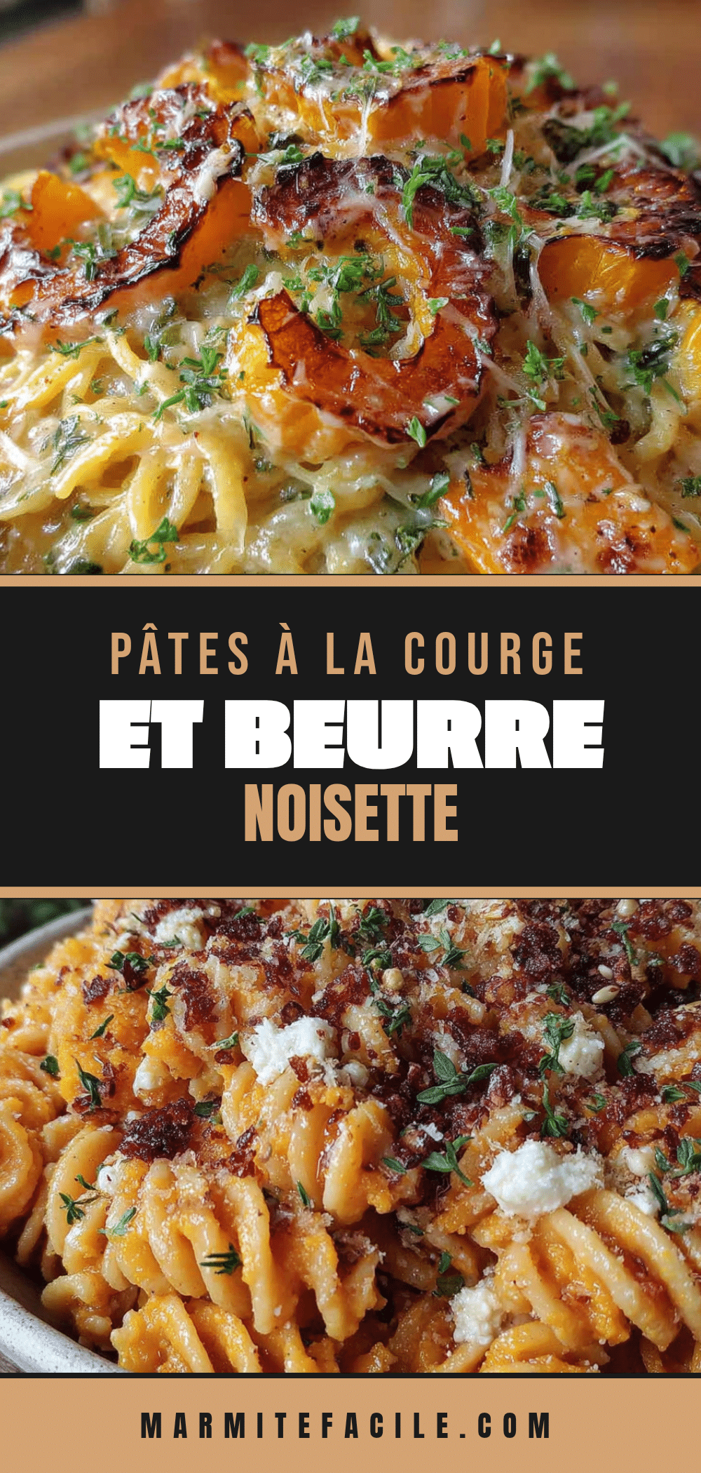 pâtes à la courge et beurre noisette recipe