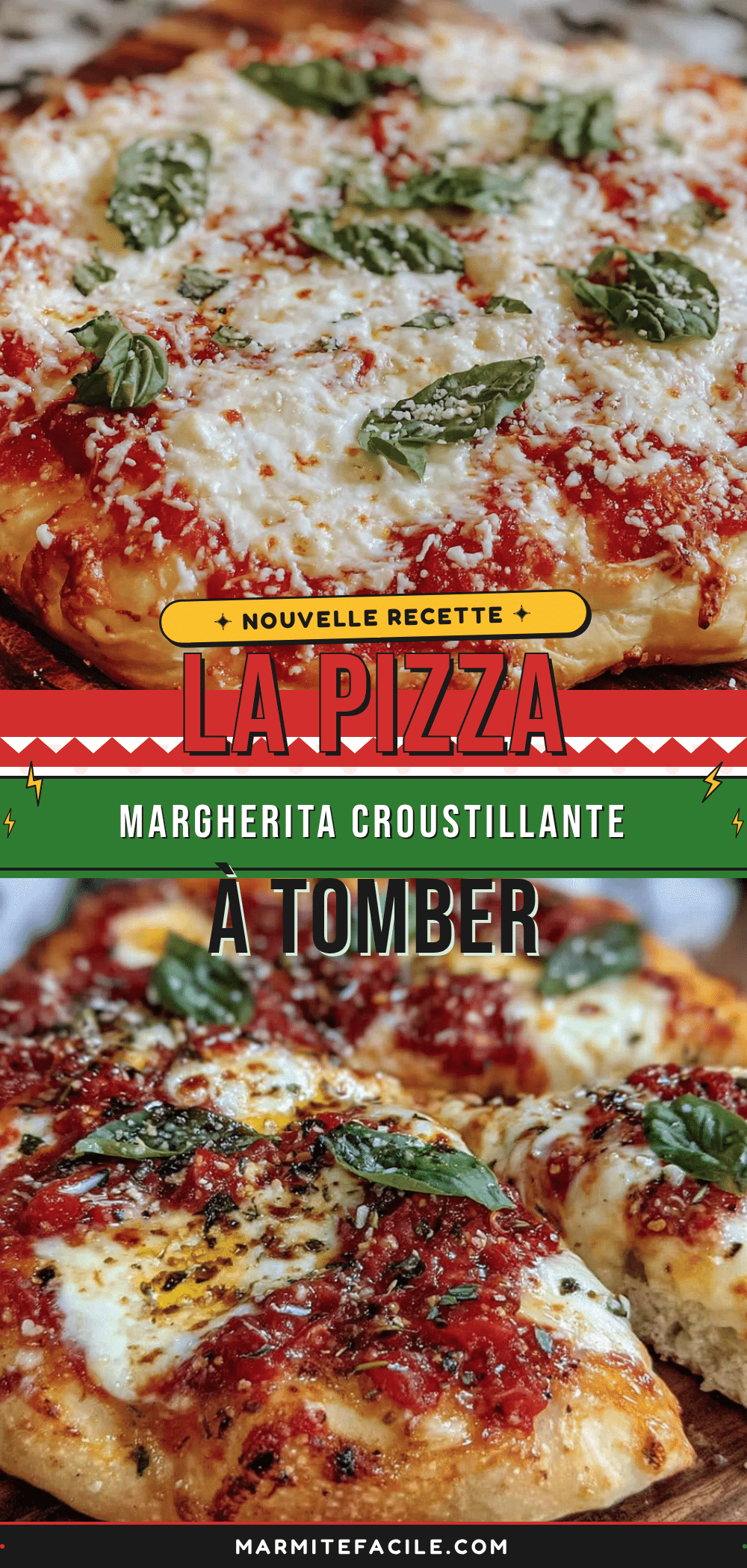pizza Margherita maison croustillante à croûte fine recipe