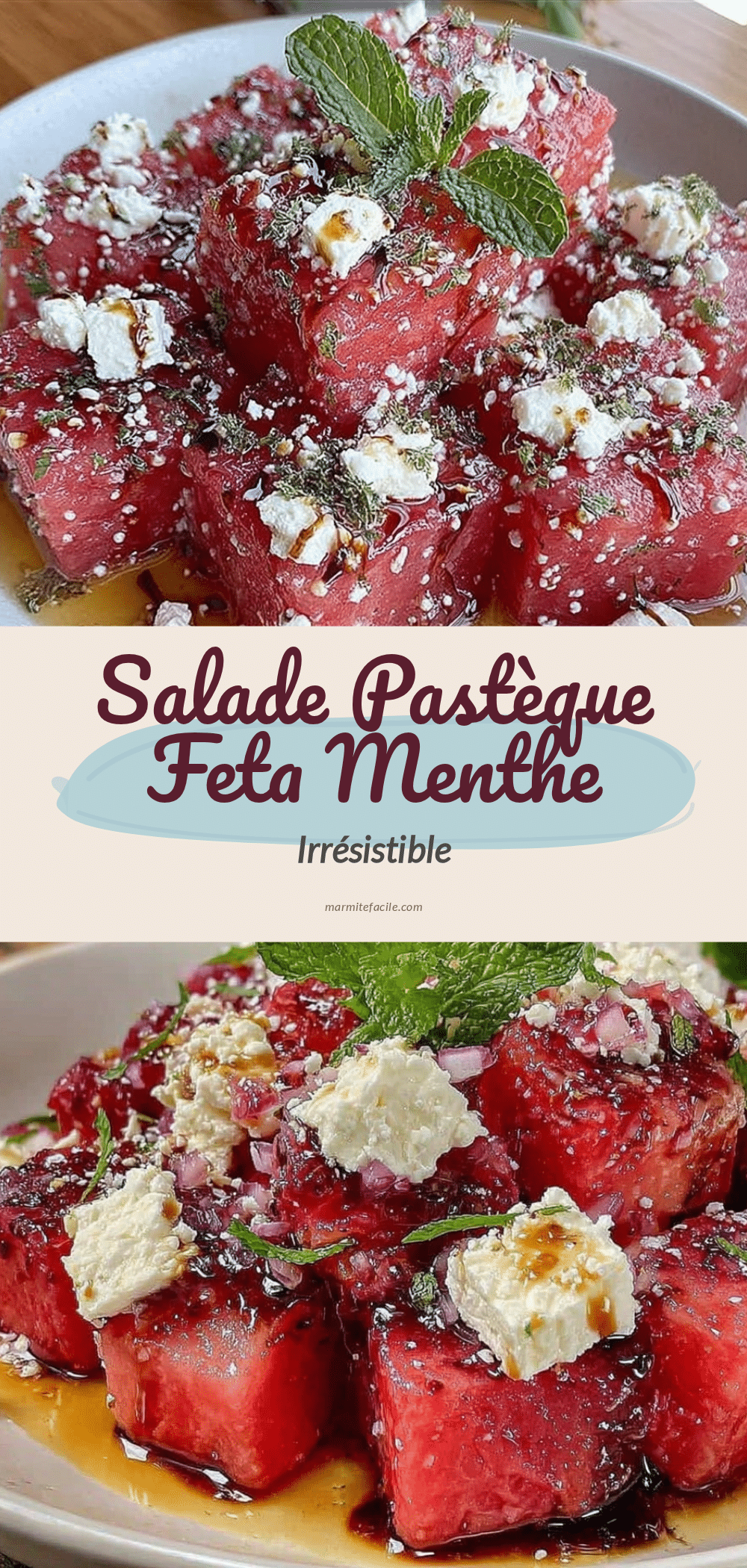 Salade pastèque feta menthe recipe