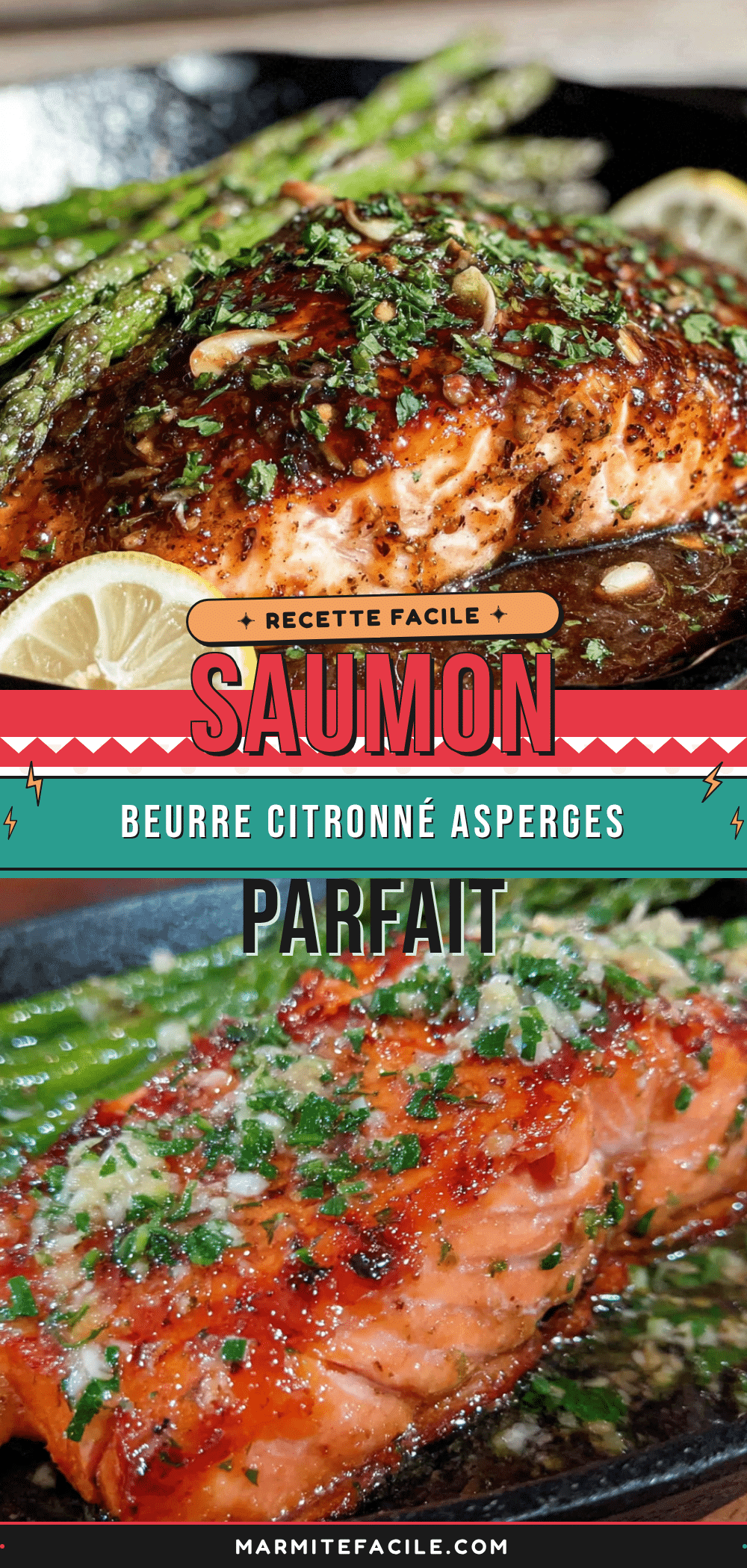 Saumon beurre citronné asperges recipe