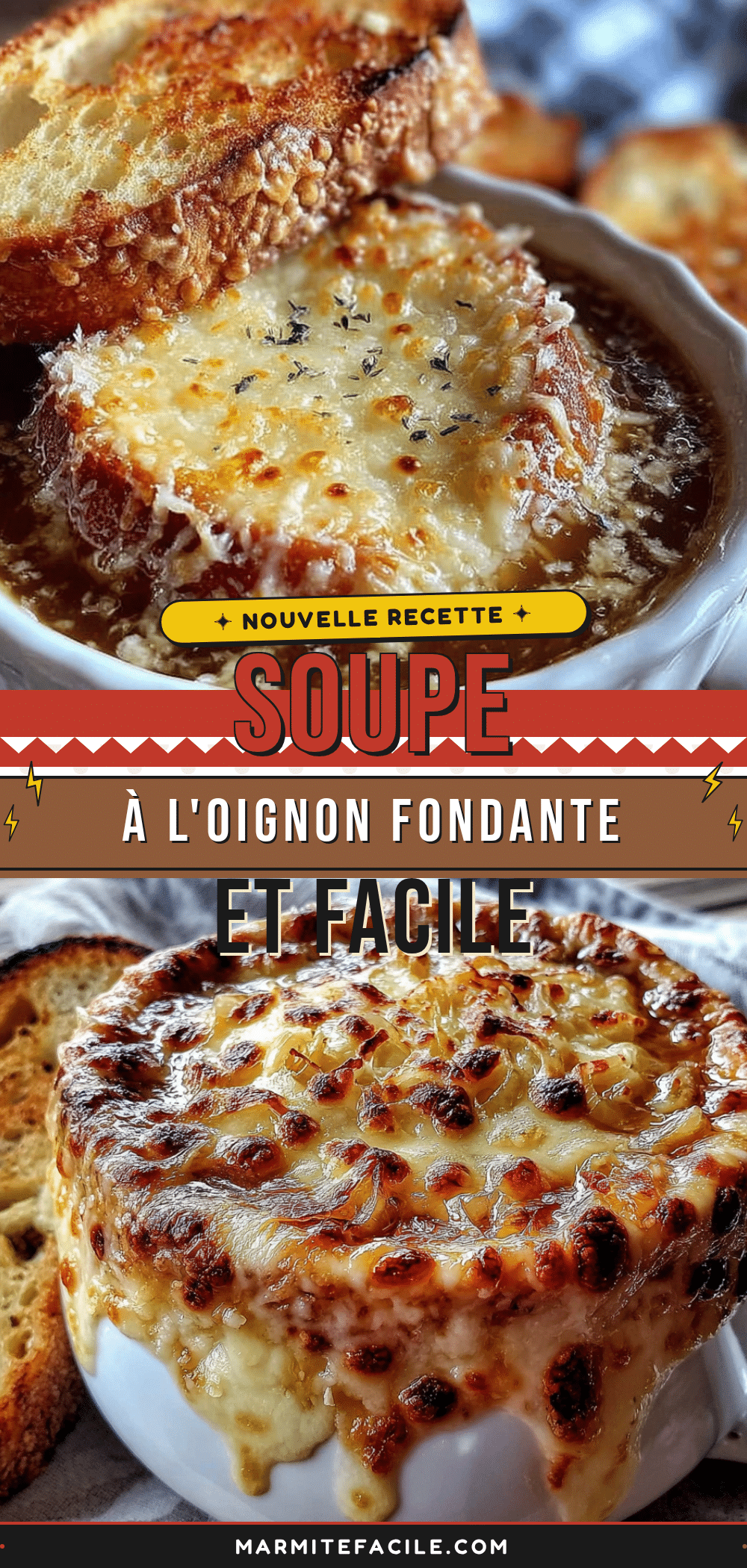 Soupe à l’oignon fondante et facile à la mijoteuse pour deux recipe