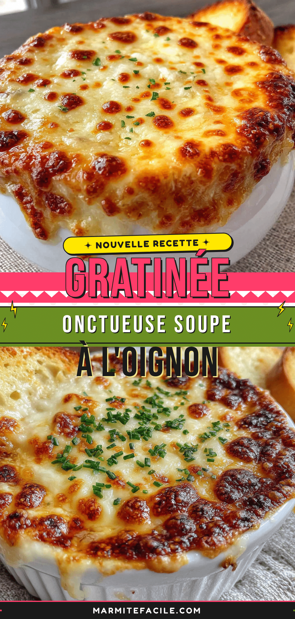 Soupe à l’oignon gratinée crémeuse recipe