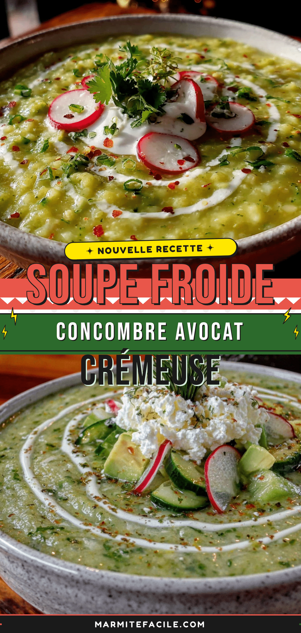 Soupe froide concombre avocat crémeuse recipe