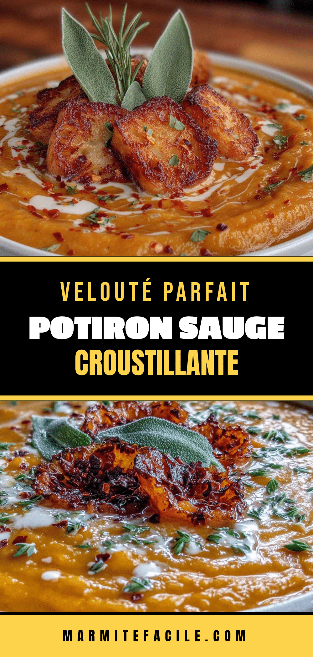 velouté potiron butternut sauge croustillante recipe