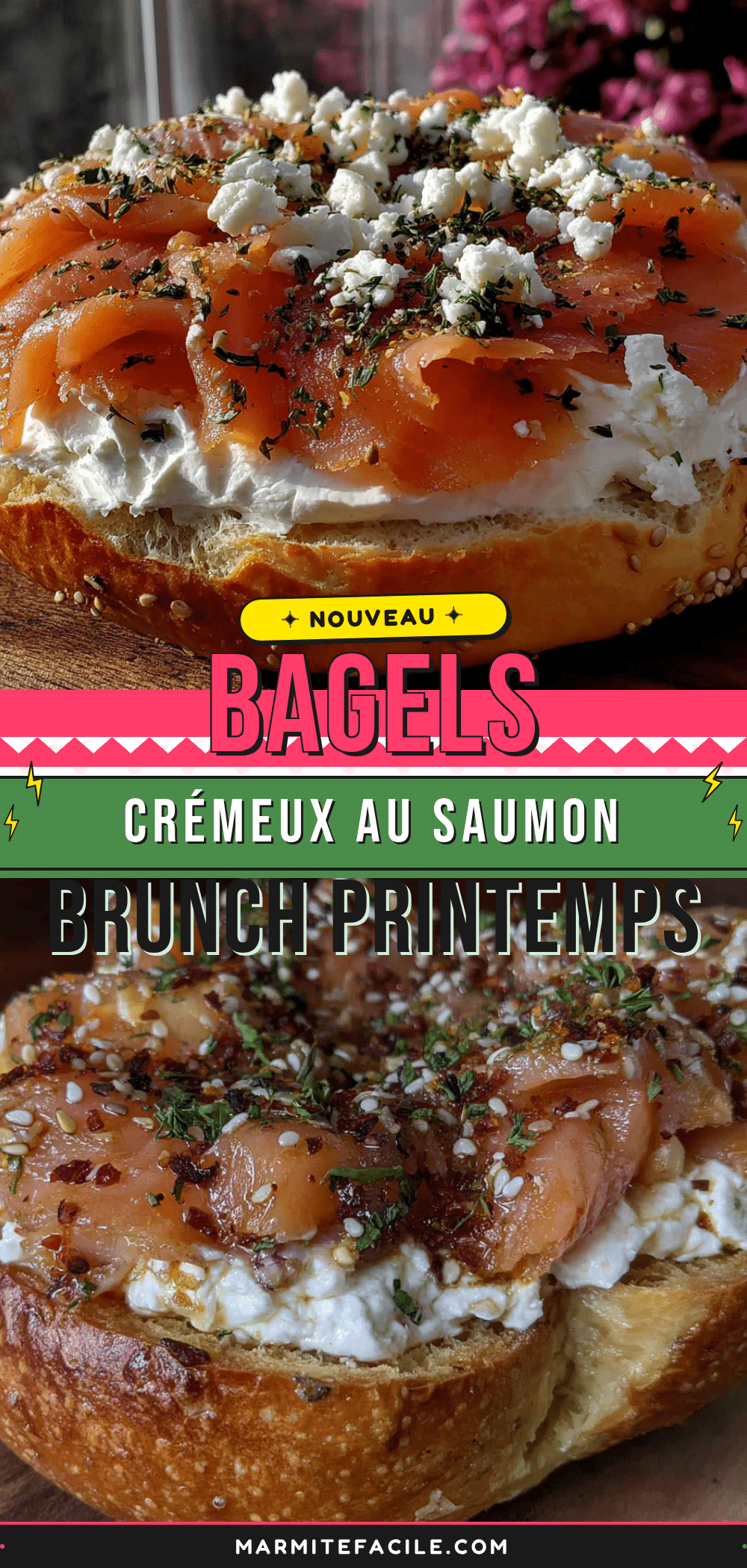 bagels maison crémeux au saumon fumé recipe