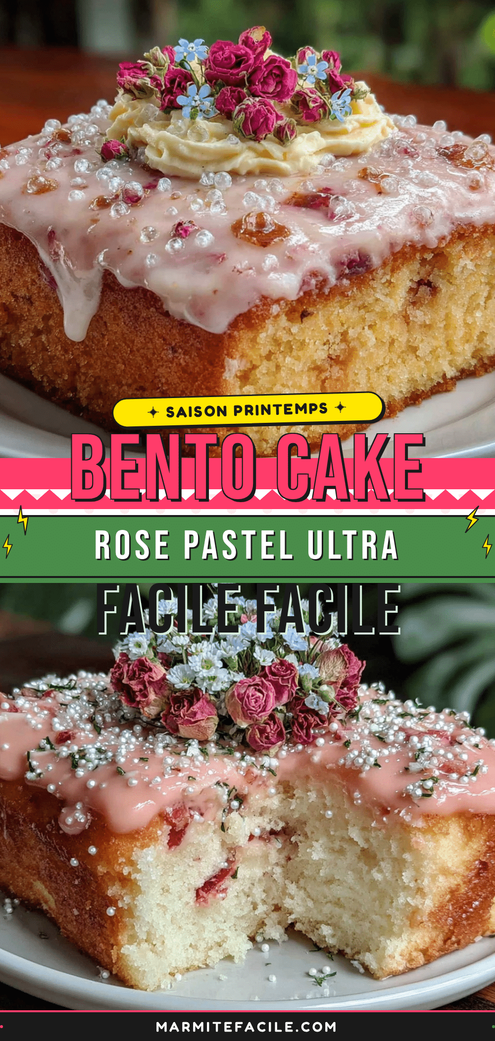 bento cake rose pastel recipe