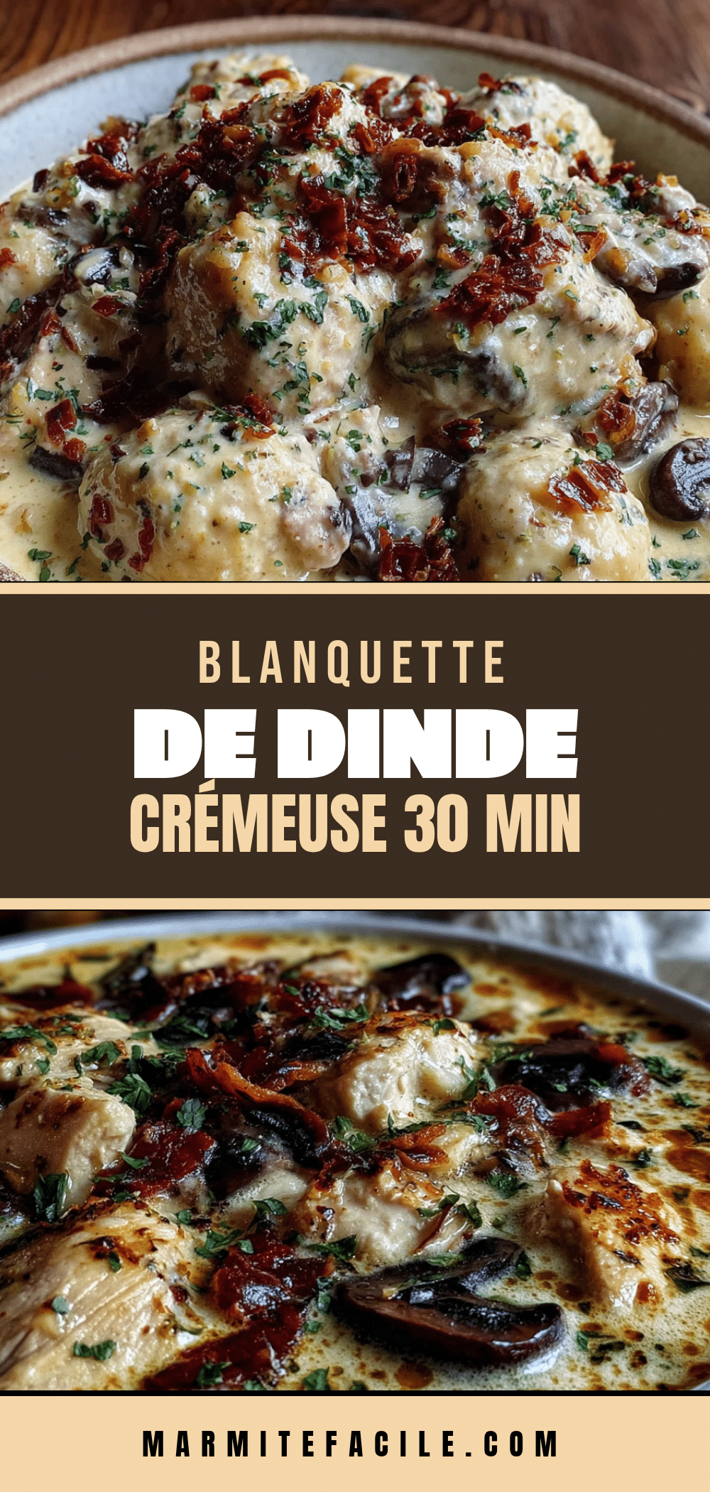 blanquette de dinde crémeuse 30 minutes recipe