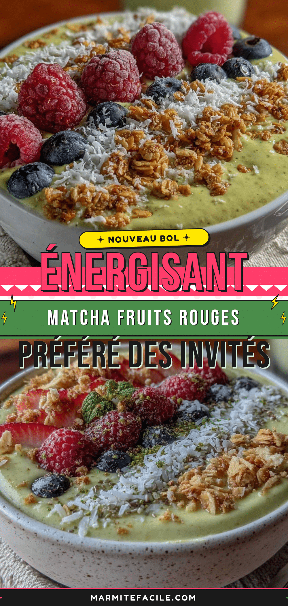 bol matcha fruits rouges recipe