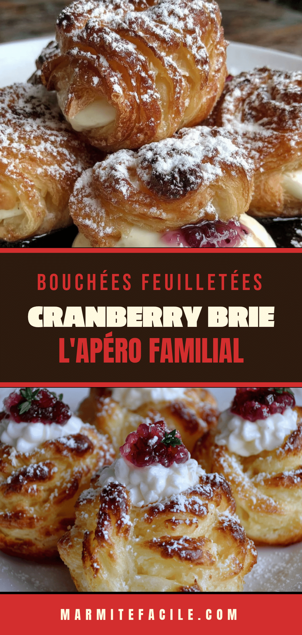 bouchées feuilletées cranberry brie recipe