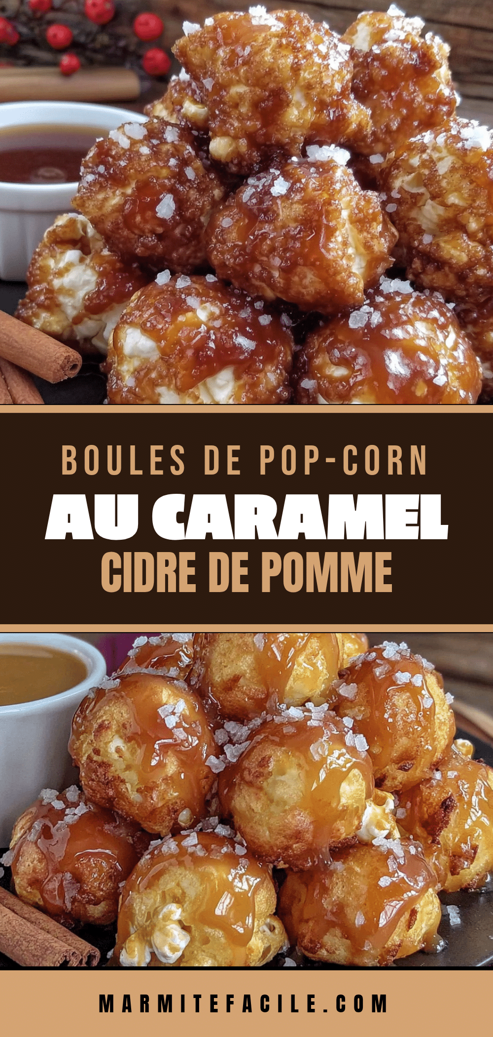 boules de pop-corn au caramel au cidre de pomme recipe