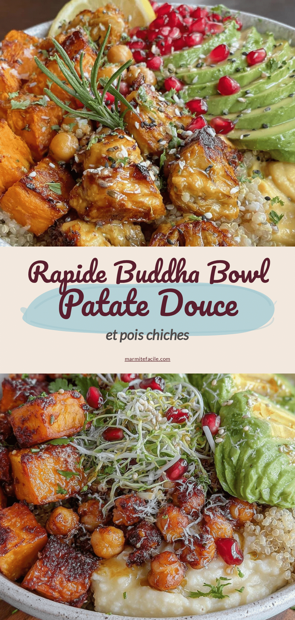 buddha bowl patate douce et pois chiches recipe