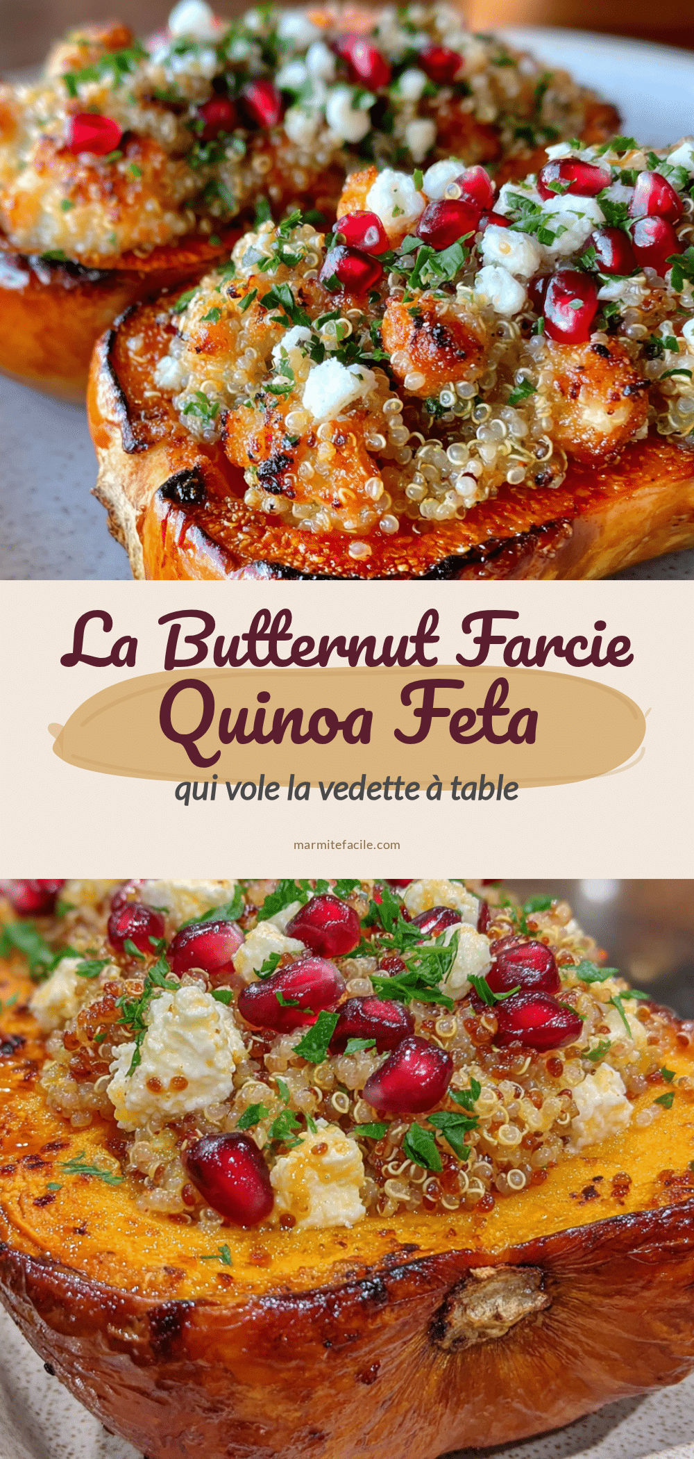 butternut farcie quinoa feta recipe