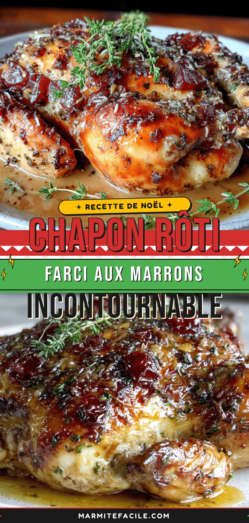 chapon rôti farci aux marrons recipe