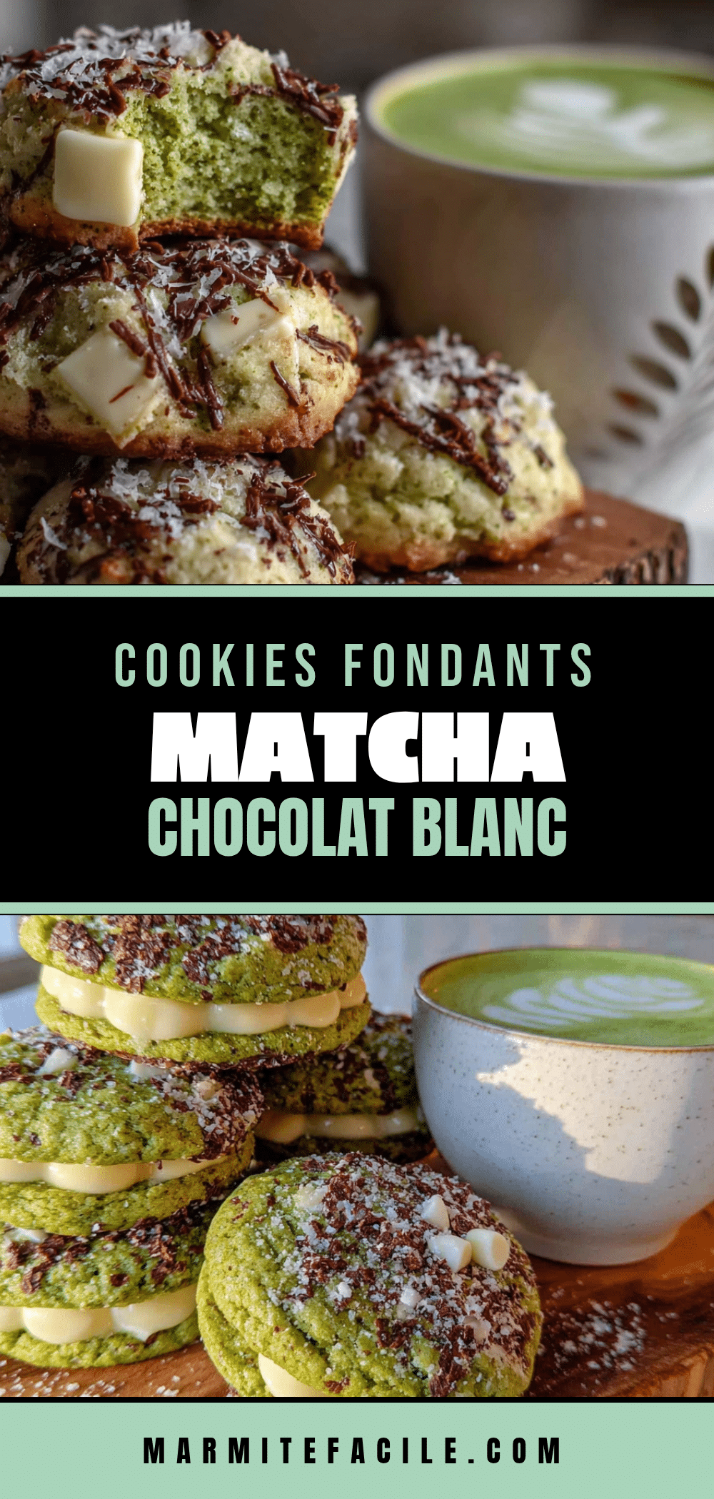 cookies fondants matcha chocolat blanc recipe
