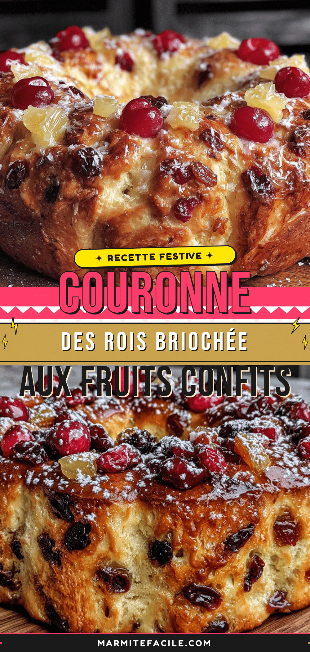 couronne des Rois briochée aux fruits confits recipe