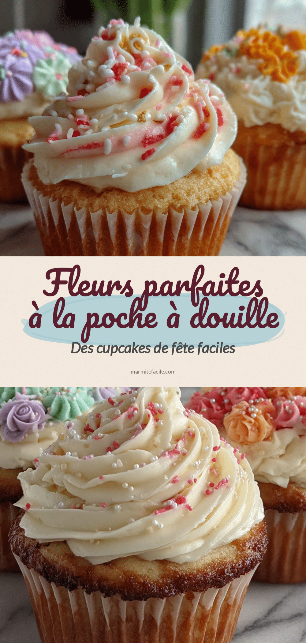 fleurs parfaites à la poche à douille recipe