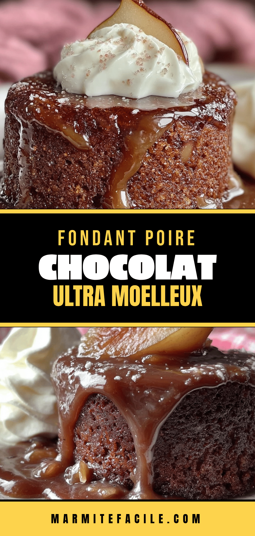 fondant poire chocolat recipe