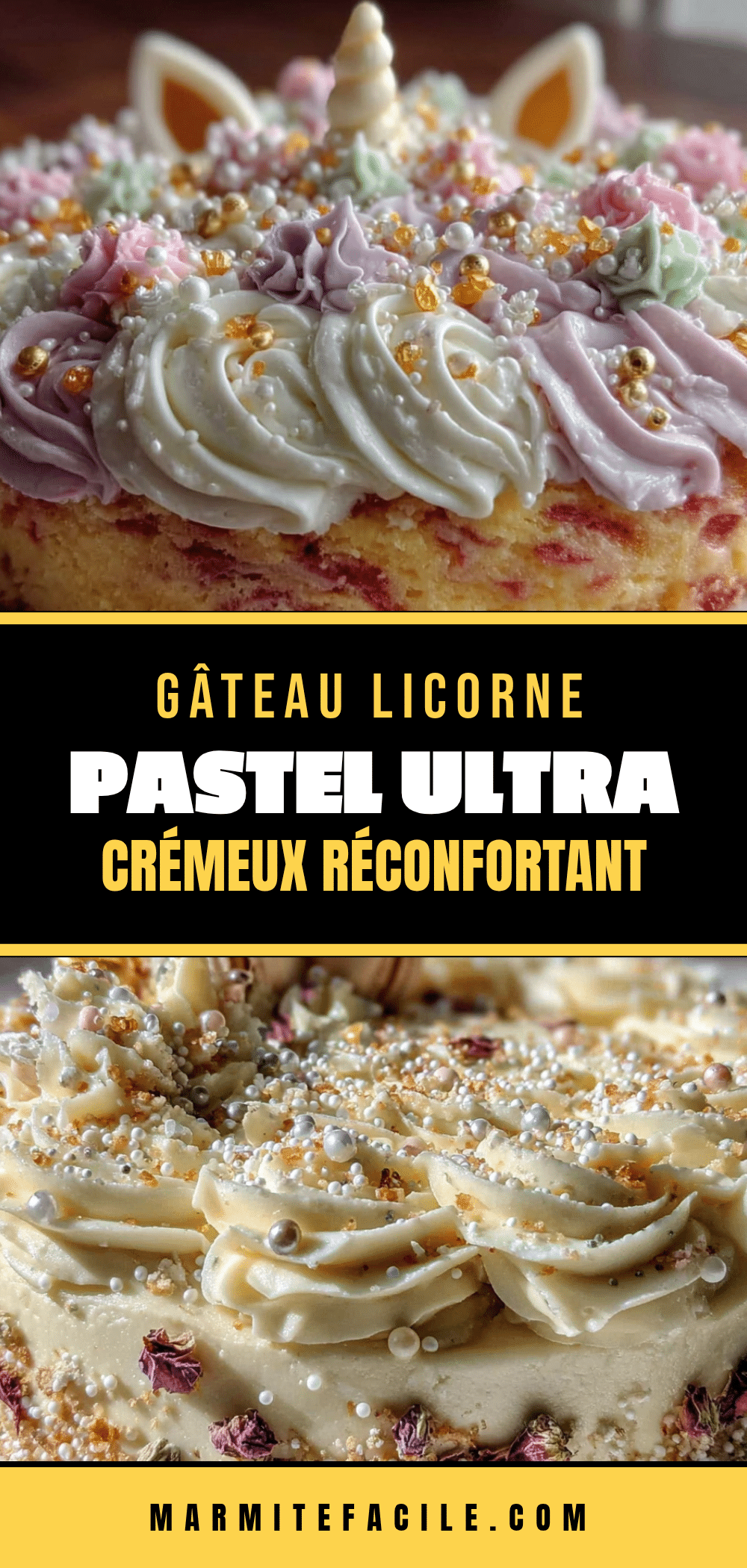 gâteau licorne pastel recipe