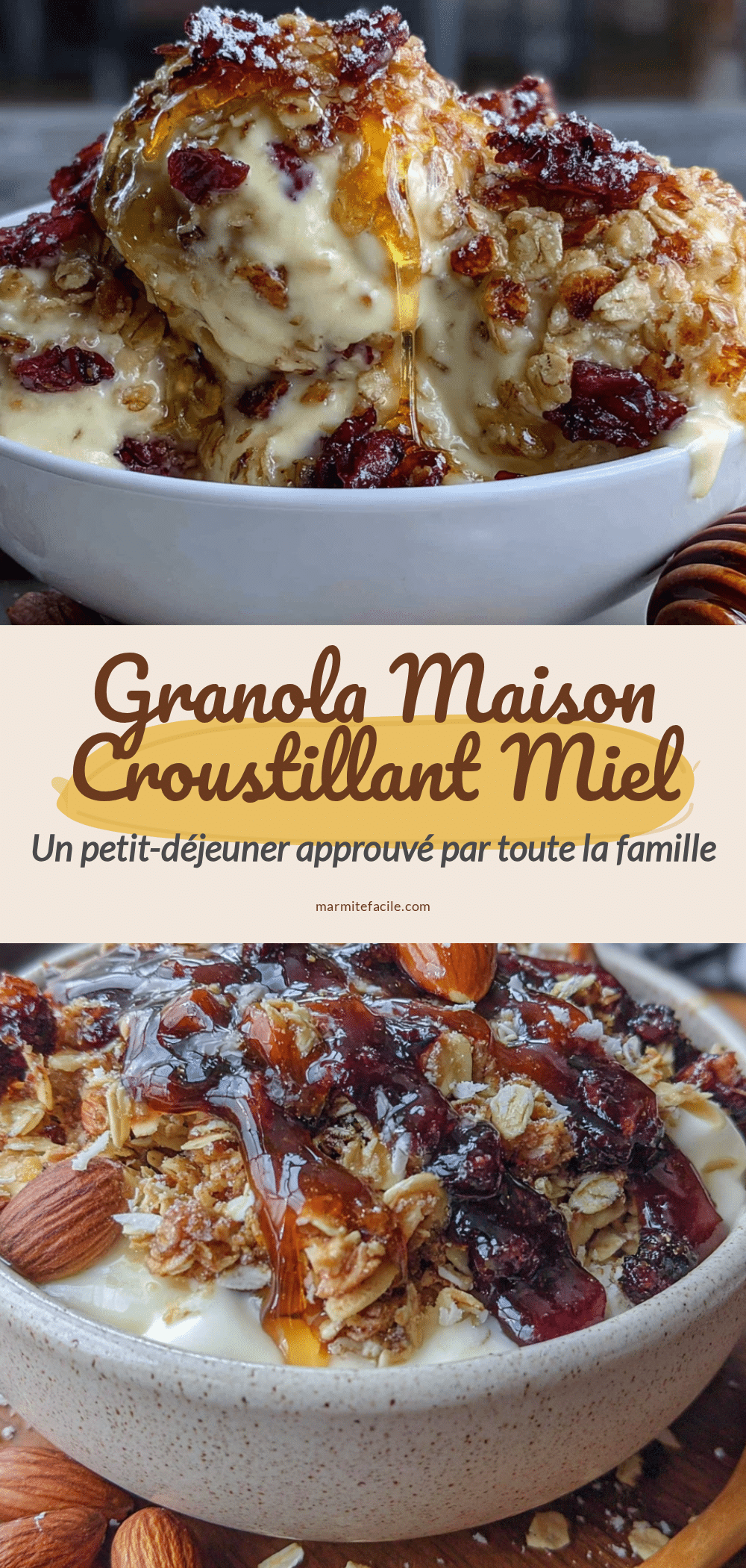 granola maison croustillant miel et amandes recipe