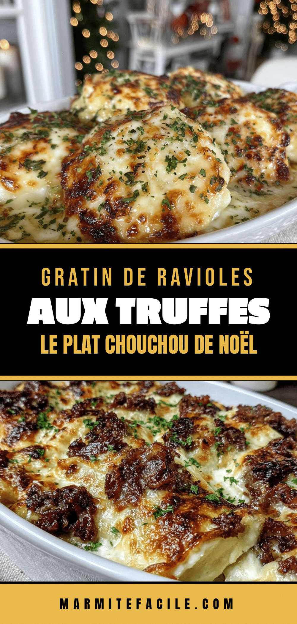 gratin de ravioles aux truffes recipe