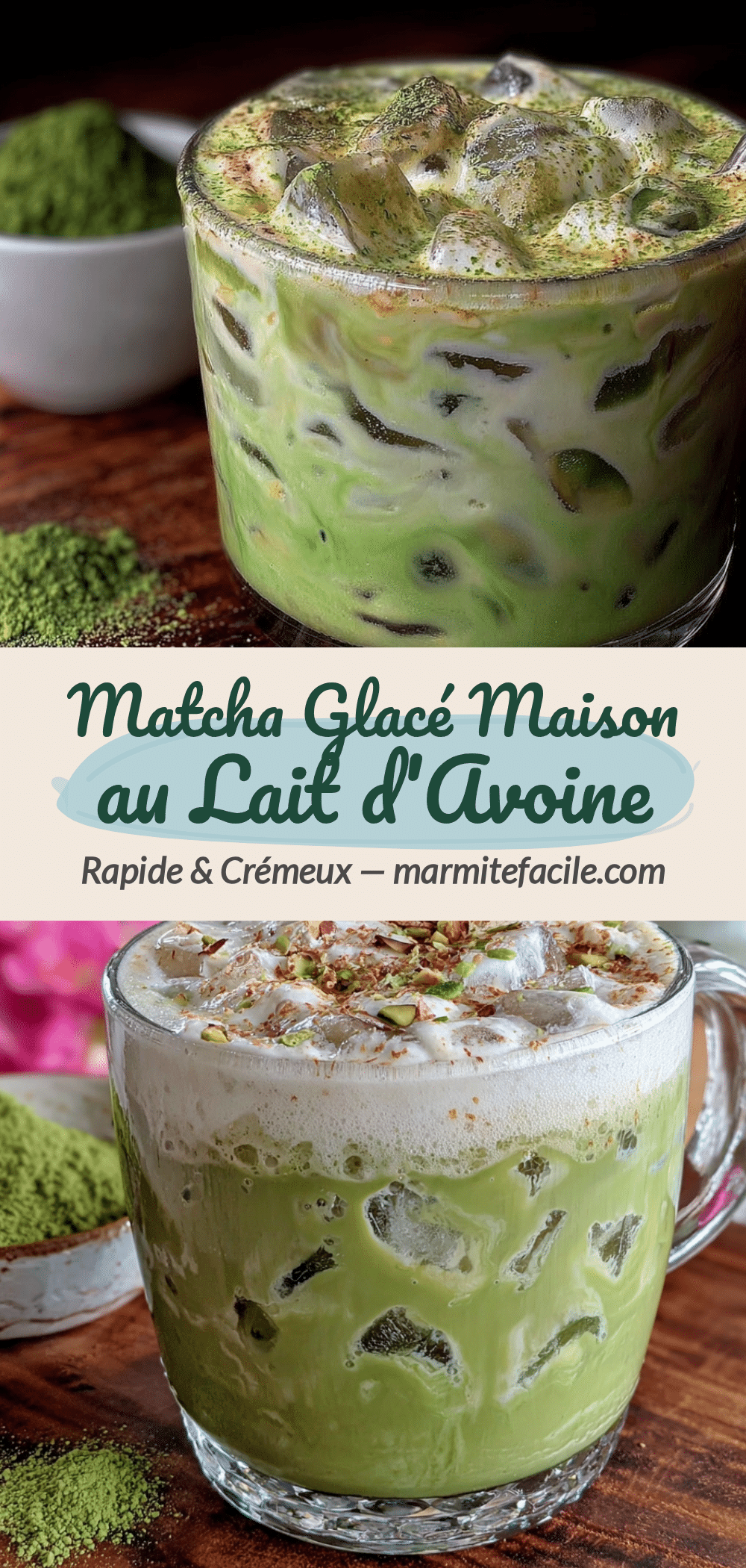 matcha glacé maison au lait d’avoine recipe
