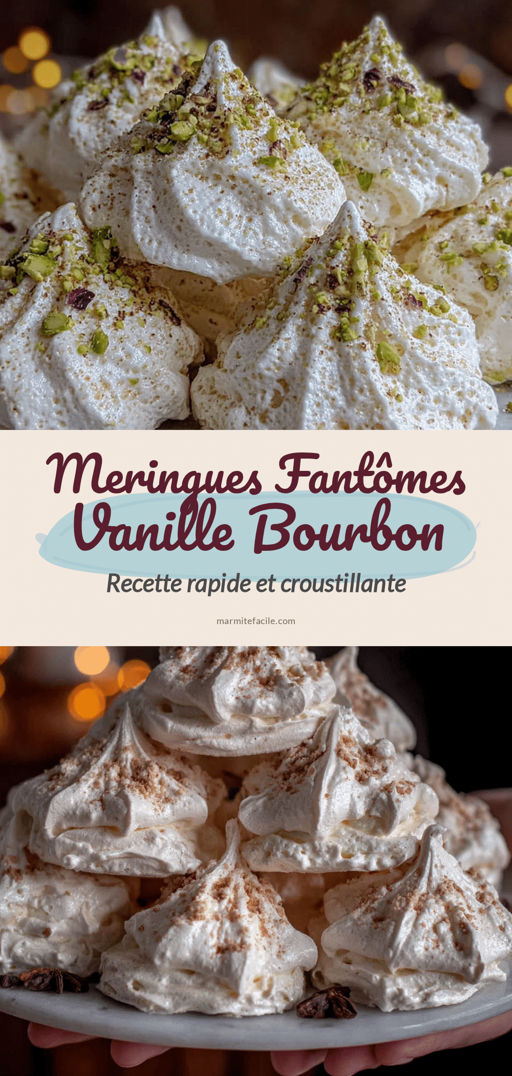meringues fantômes vanille bourbon recipe
