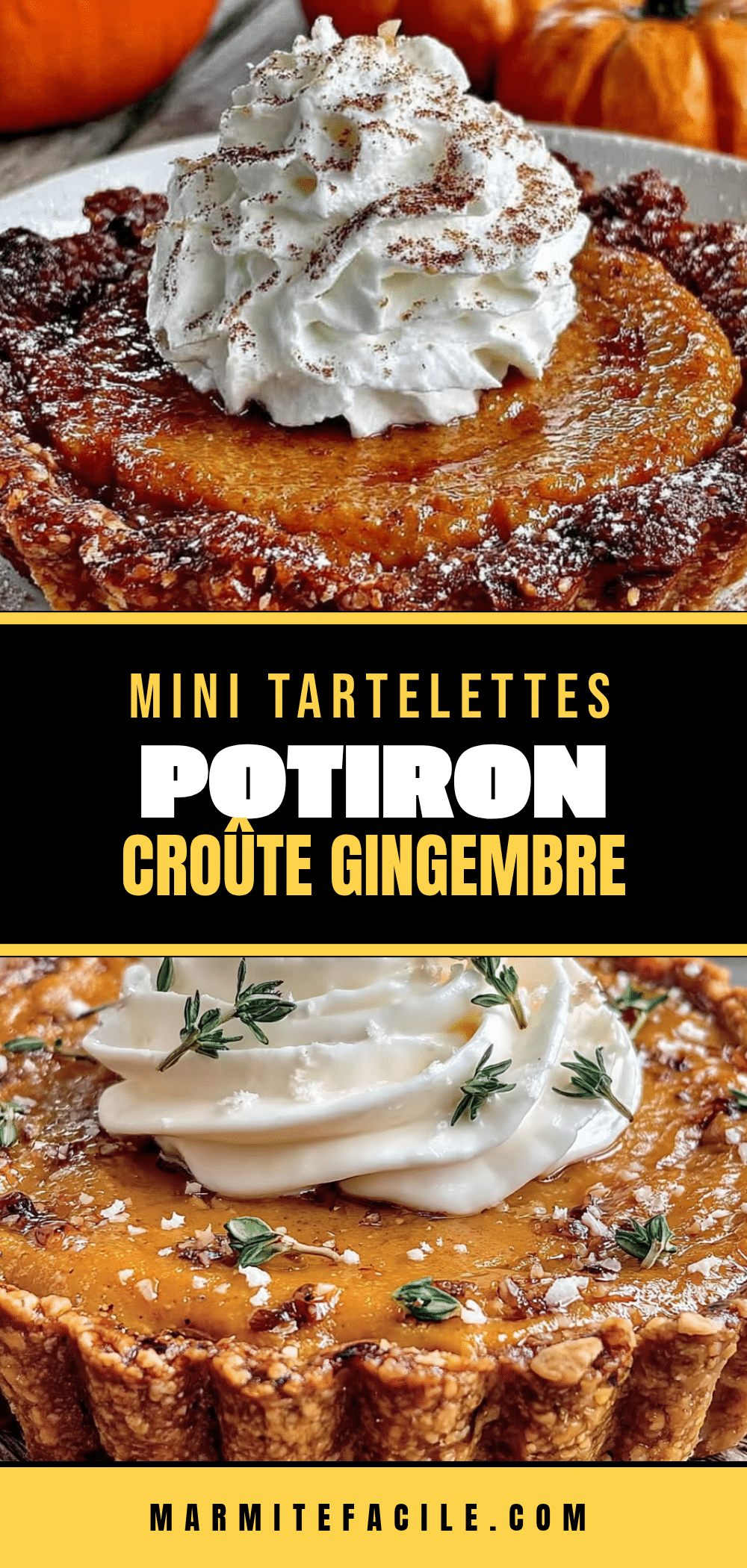 mini tartelettes potiron gingembre recipe