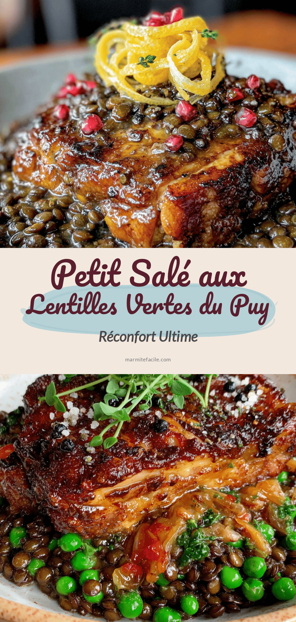 petit salé aux lentilles vertes du Puy recipe
