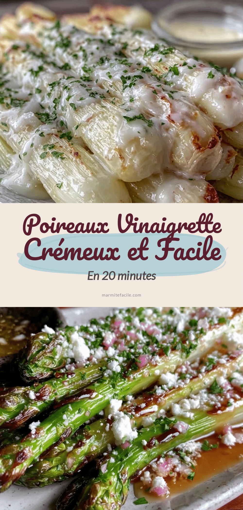 poireaux vinaigrette crémeux recipe