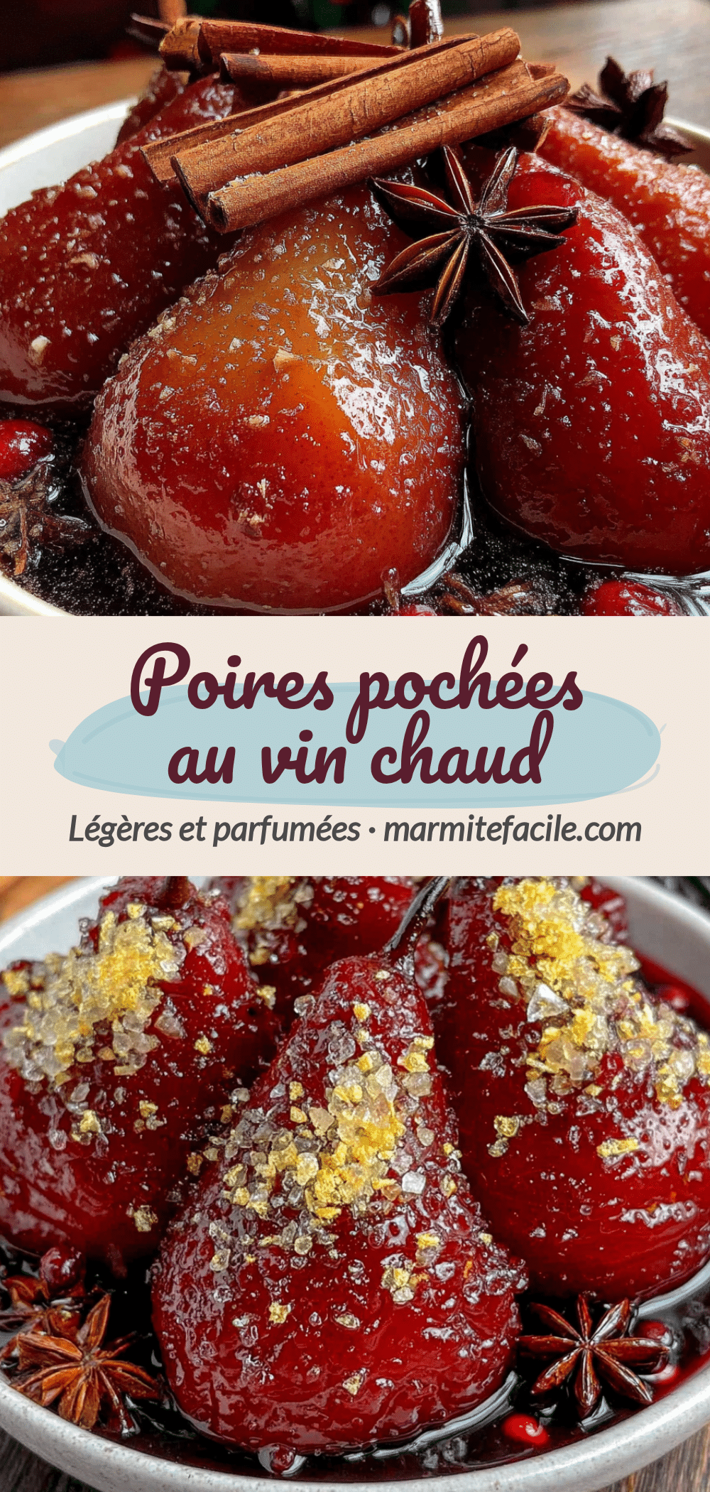 poires pochées au vin chaud légères recipe