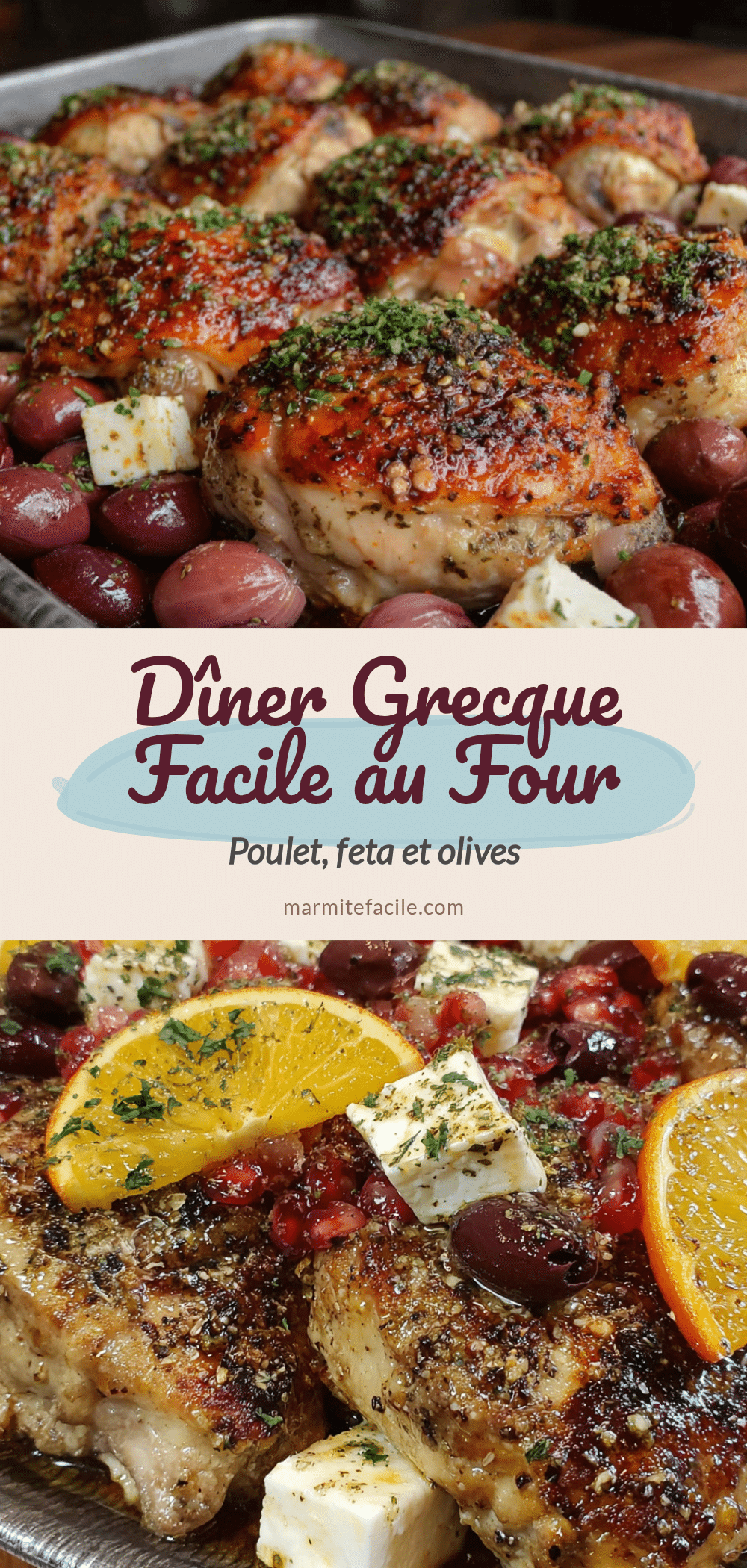 poulet grec au four facile avec feta et olives recipe