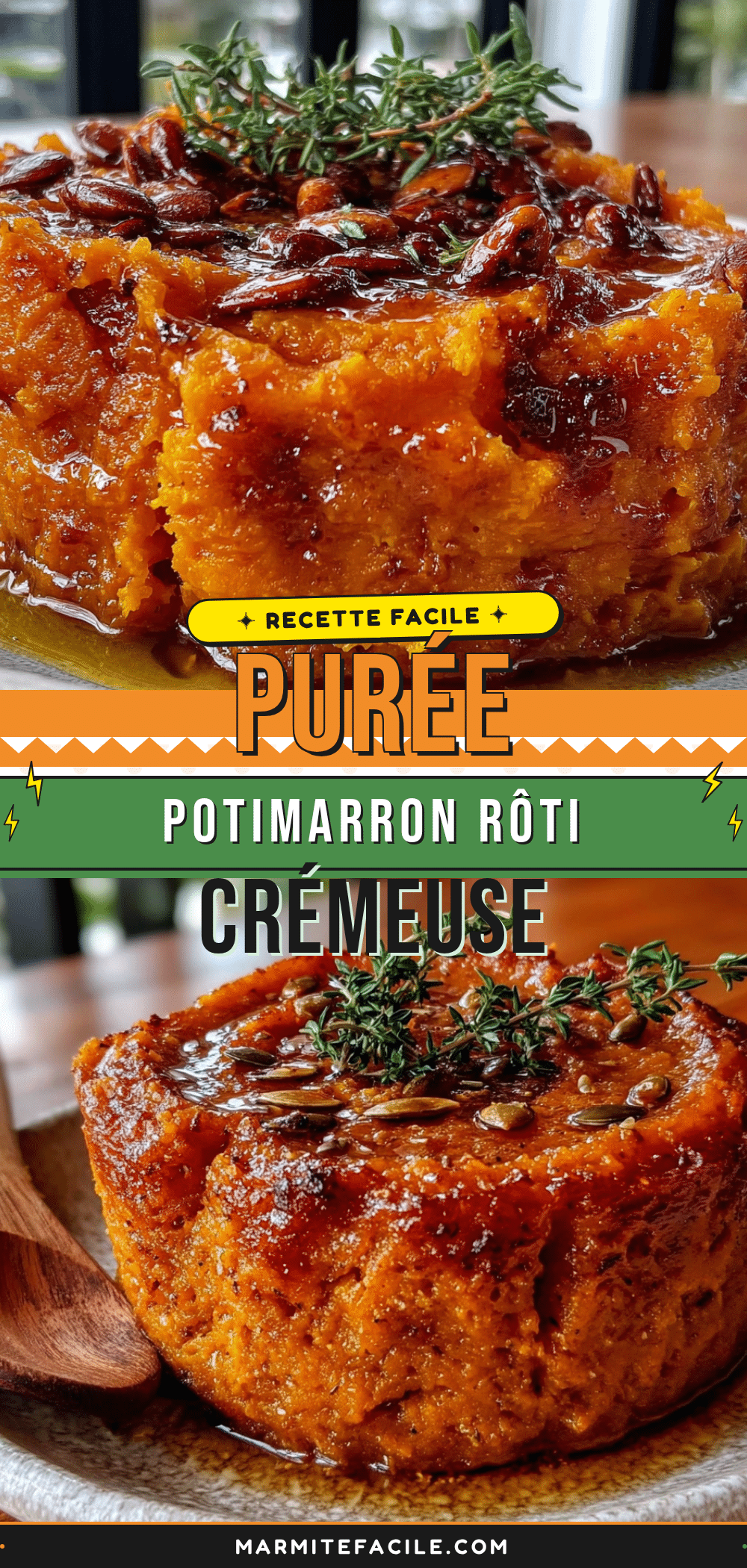 Purée de potimarron rôti recipe