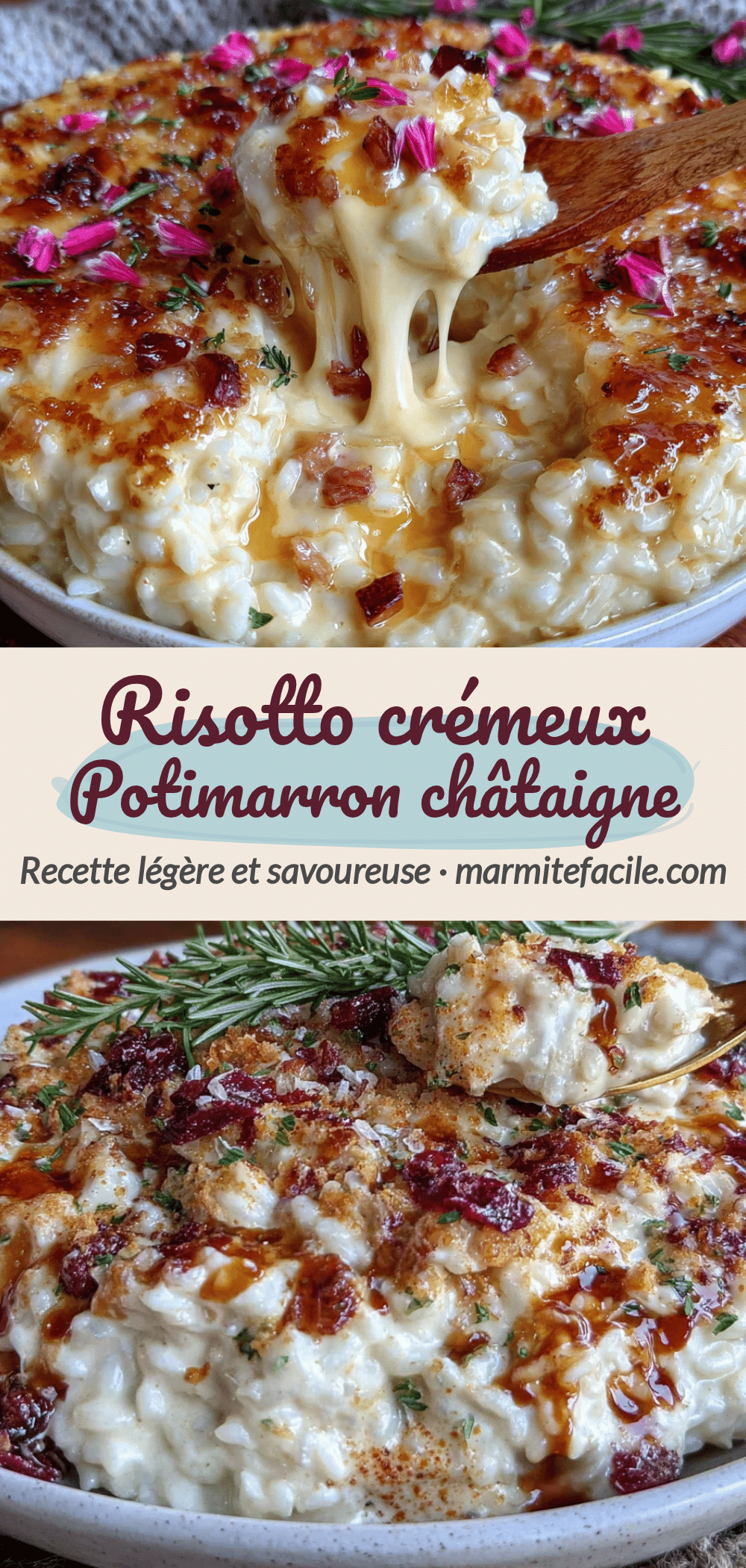 risotto crémeux potimarron châtaigne recipe