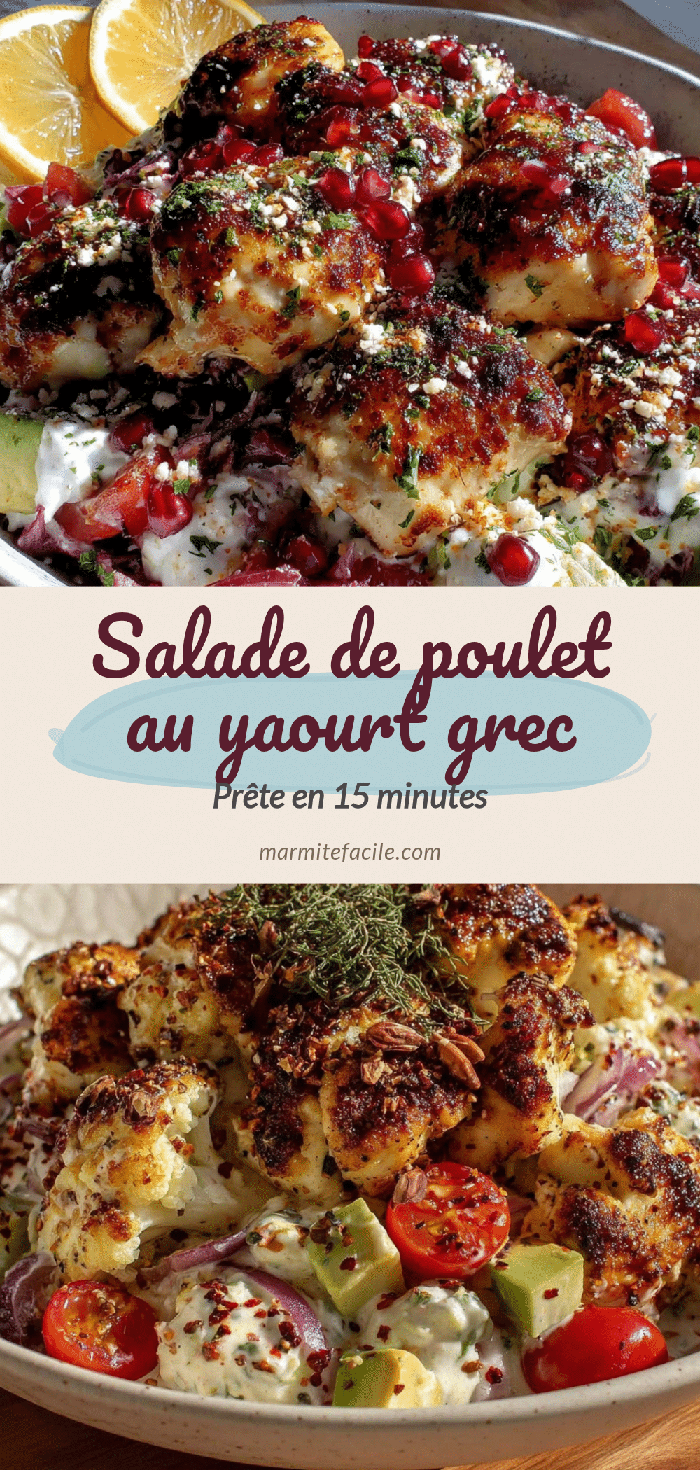 Salade de poulet au yaourt grec recipe