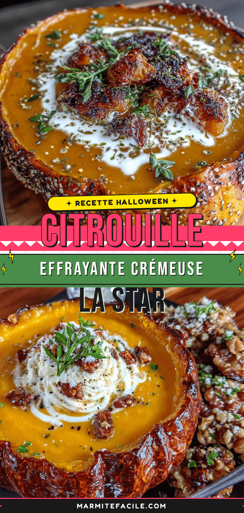 soupe de citrouille effrayante et crémeuse recipe