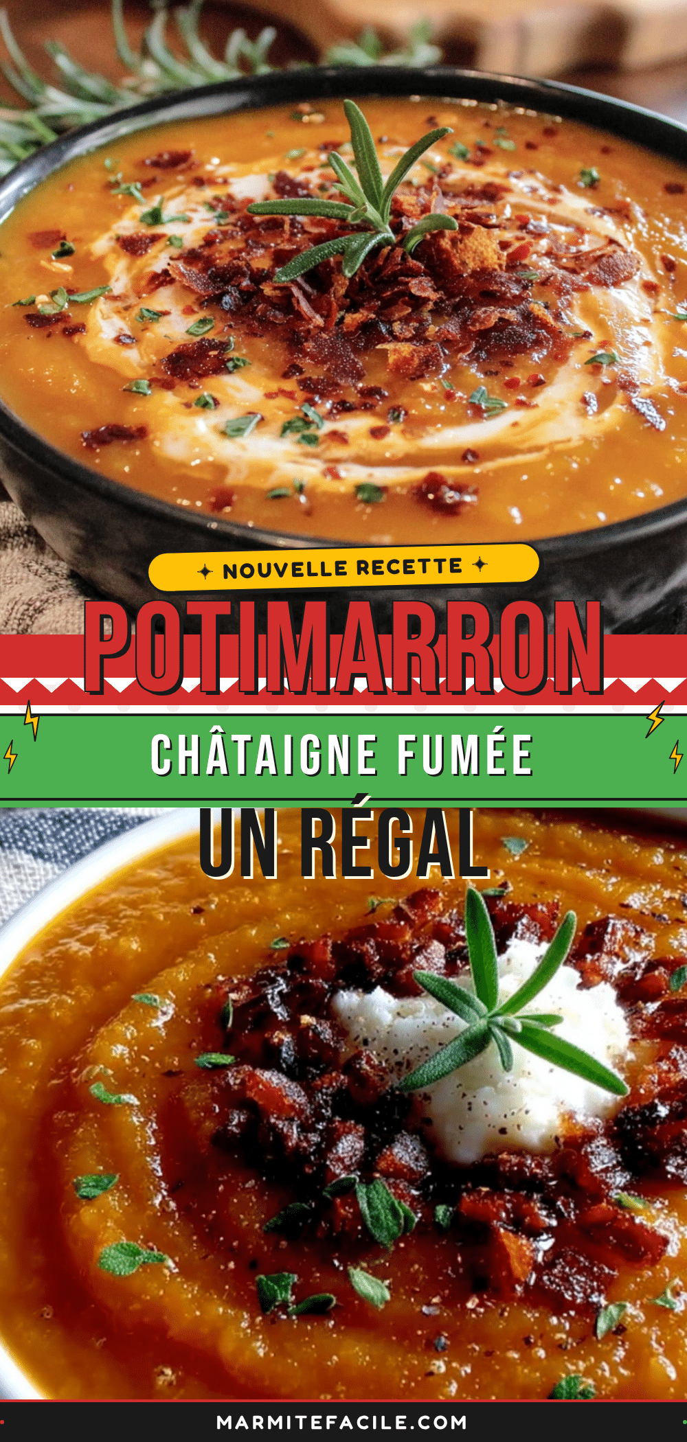 soupe potimarron-châtaigne fumée recipe