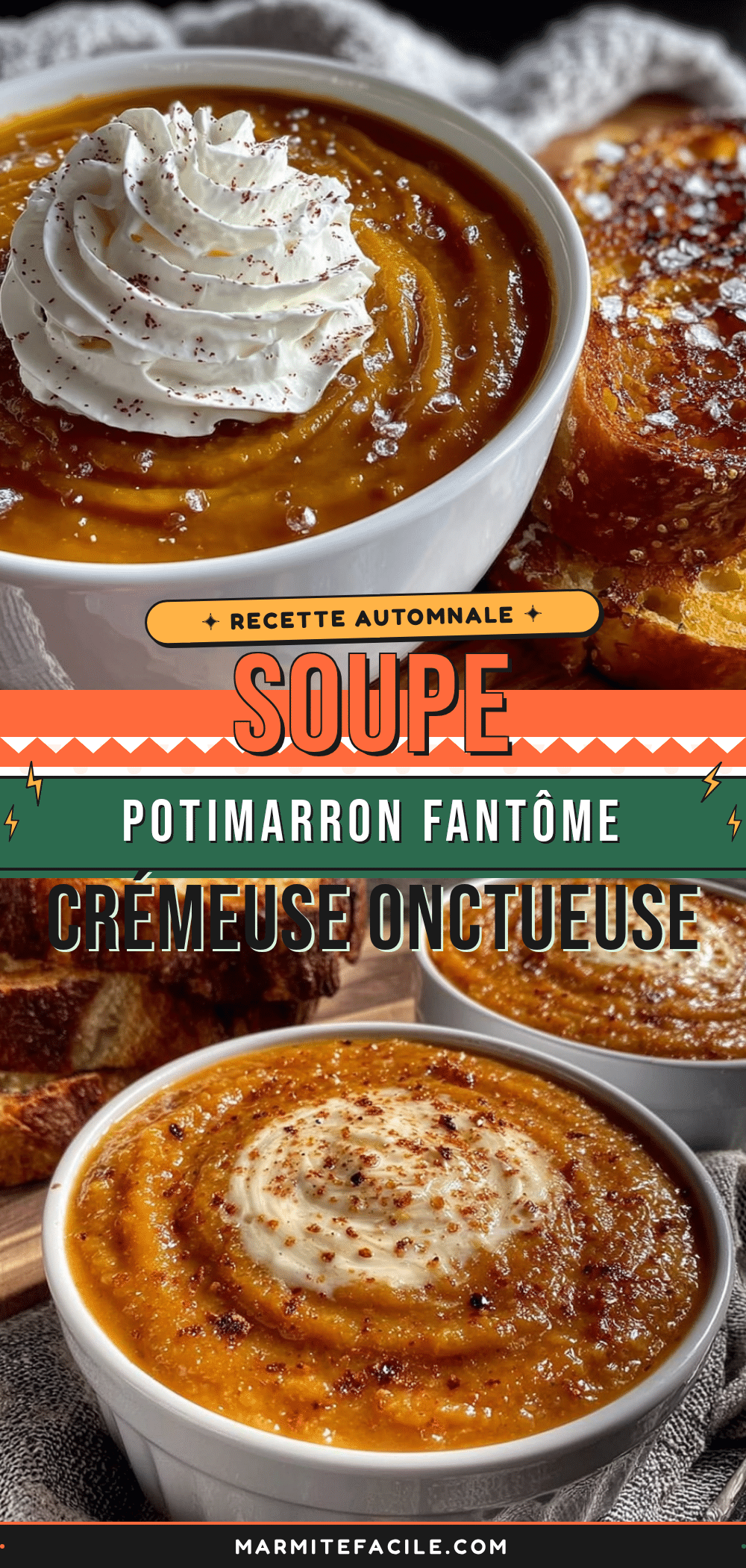 Soupe potimarron crémeuse recipe