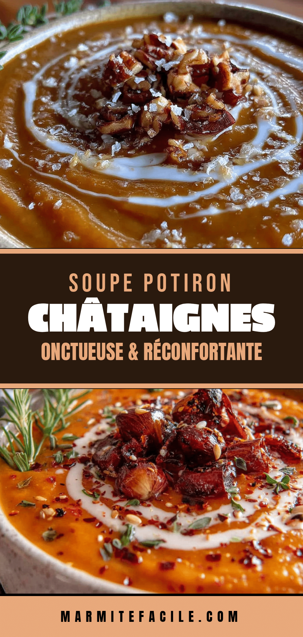 Soupe potiron châtaignes onctueuse recipe