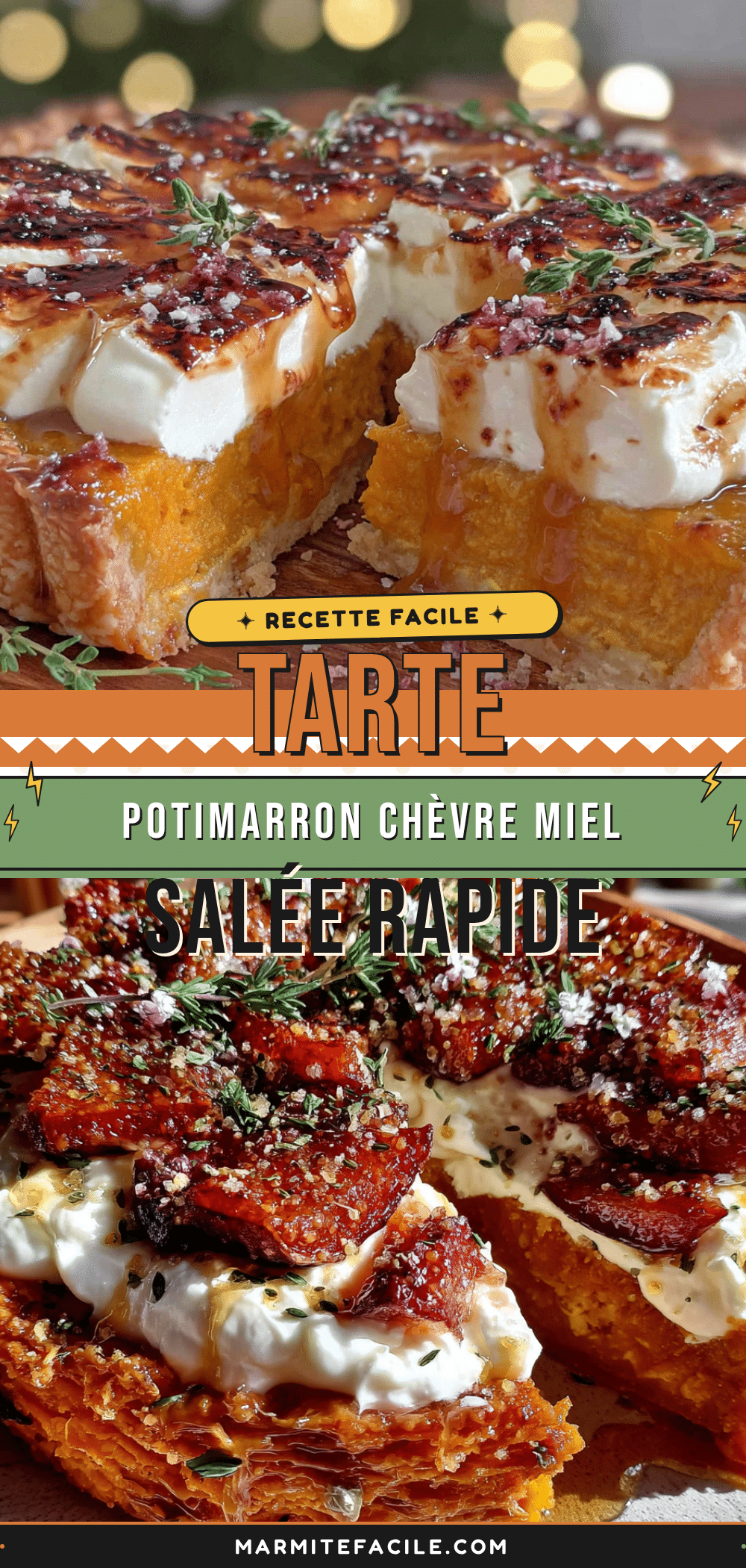 tarte potimarron chèvre miel facile rapide recipe