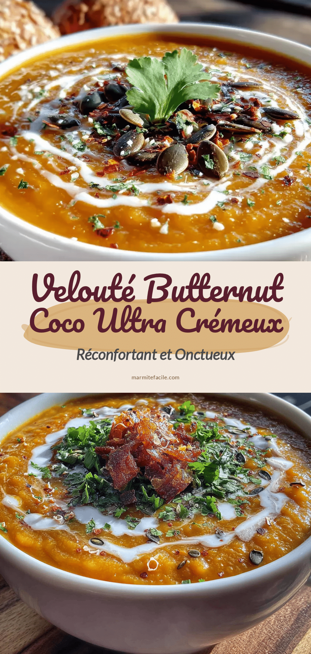 velouté butternut coco crémeux recipe