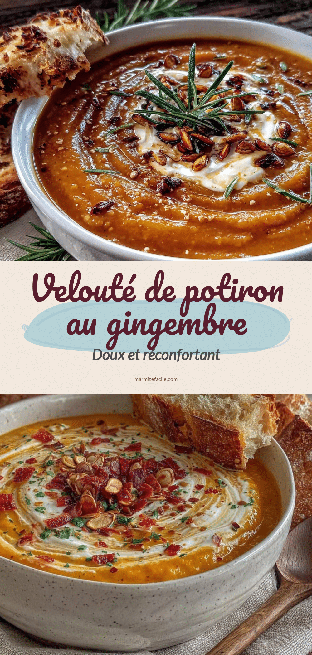 velouté de potiron au gingembre recipe
