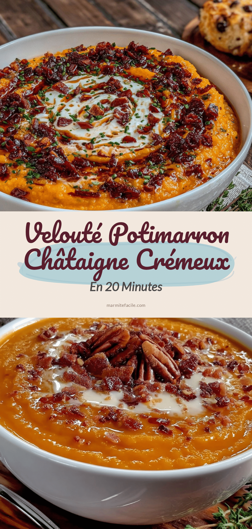 velouté potimarron châtaigne crémeux recipe