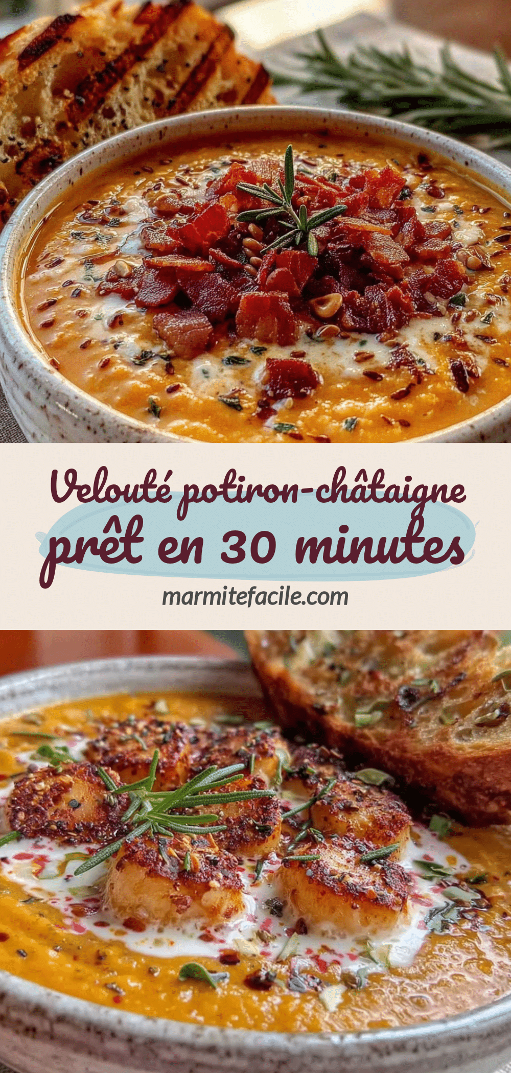 velouté potiron-châtaigne prêt en 30 minutes recipe
